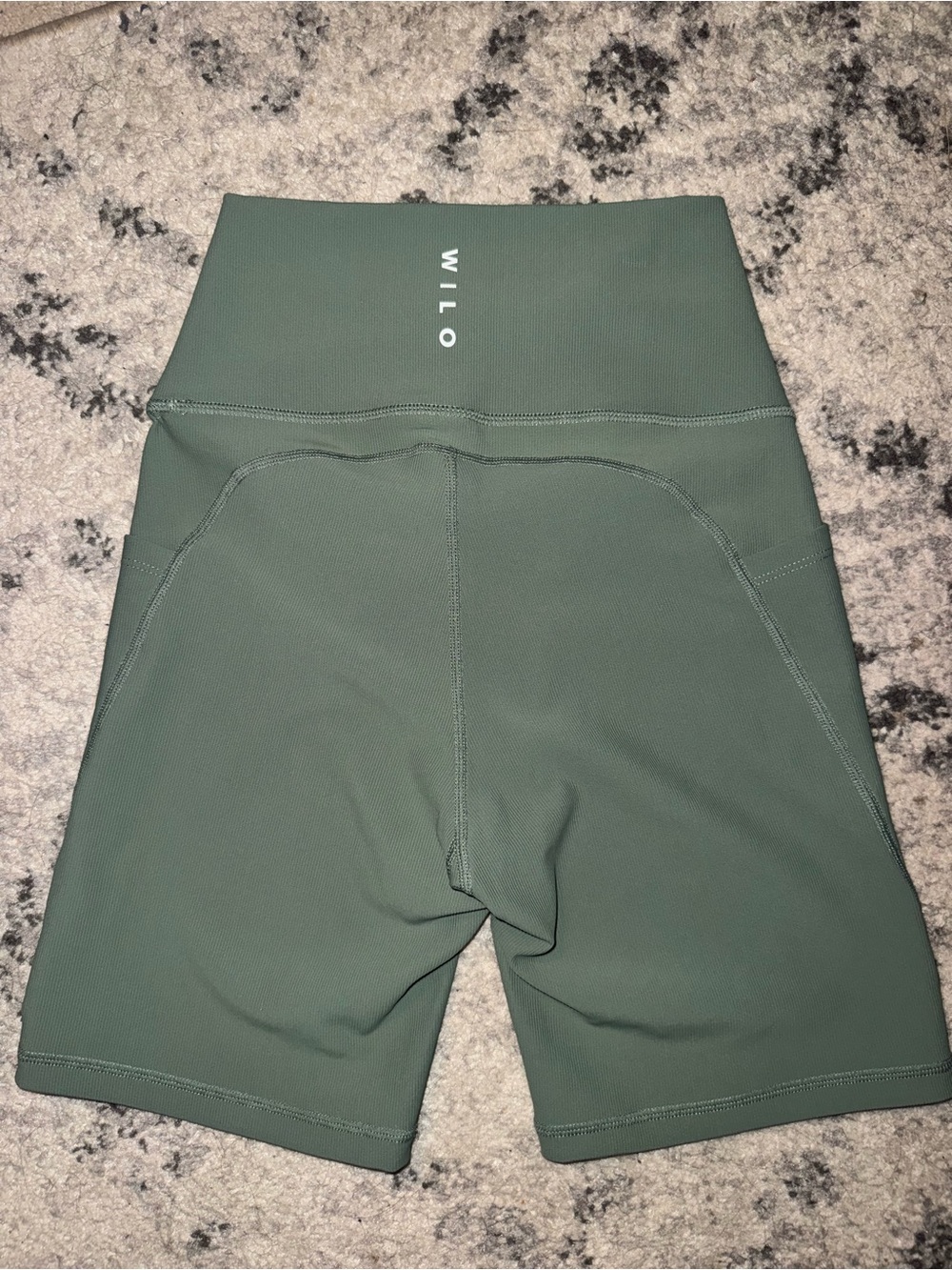 Wilo the label High-Rise Bike Shorts in Olive Green